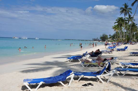 A bela praia de Punta Cana, no litoral da República Dominicana